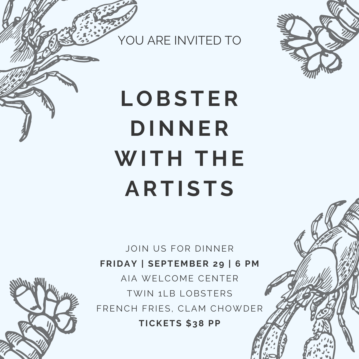 Lobster Dinner with the Symposium Artists
