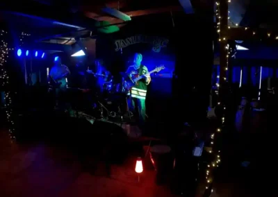 Jamdemic on stage at Big Bear Lodge for the Earth Day Benefit show