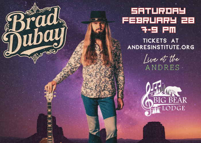 Brad Dubay takes the Dream Trax stage at Big Bear Lodge, Andres Institute of Art