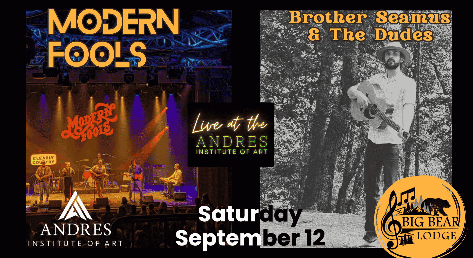 Sept 12 concert Modern Fools with Brother Seamus